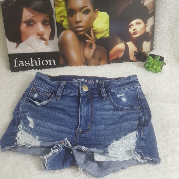 American Eagle Outfitters Pants - American Eagle Distressed Super Stretch Shorts